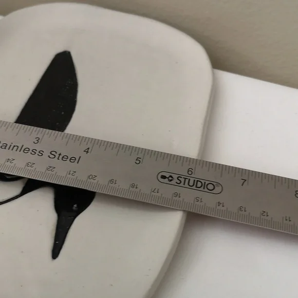 Beautiful Studio Art Pottery Display / Trinket Dish With Loon Signed Stand Incl - Picture 5 of 6